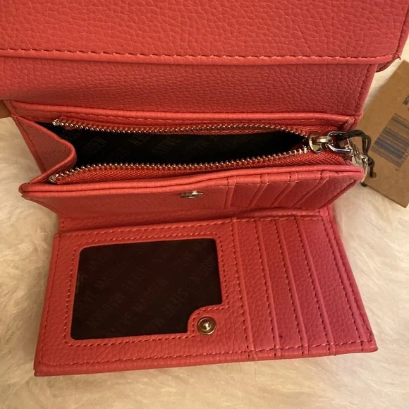 NWT Steve Madden Raspberry Pink Trifold Wallet - Picture 9 of 11